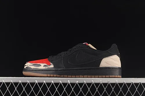 All categories Air Jordan Jordan series basketball shoes Air Jordan 1 Low New version Air Jordan 1 Low "Carnivore" AJ1 Joe 1 carnivore theme black and red low-top cultural sneakers DN3400-001